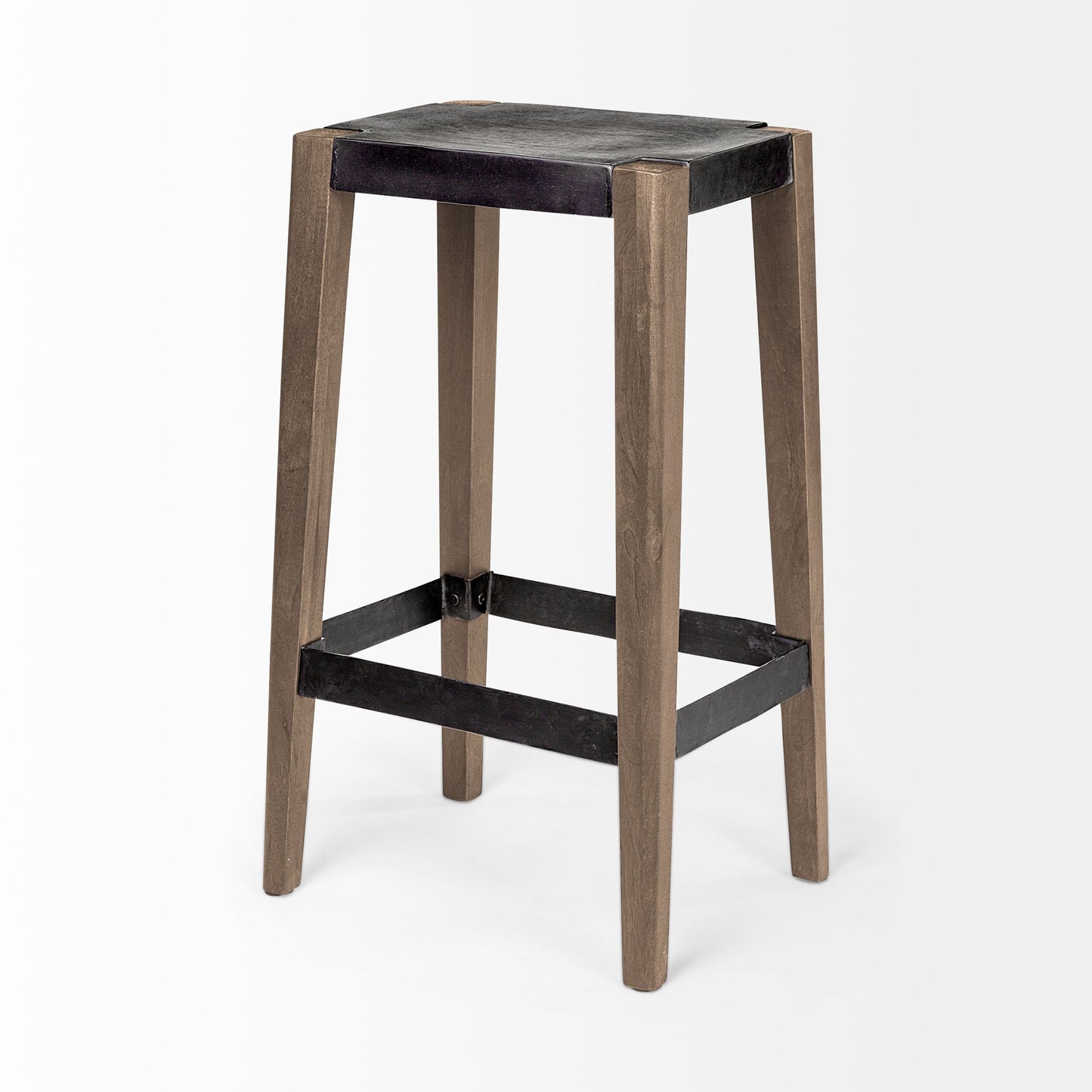 Nell Wooden Brown Leg Bar Stool
