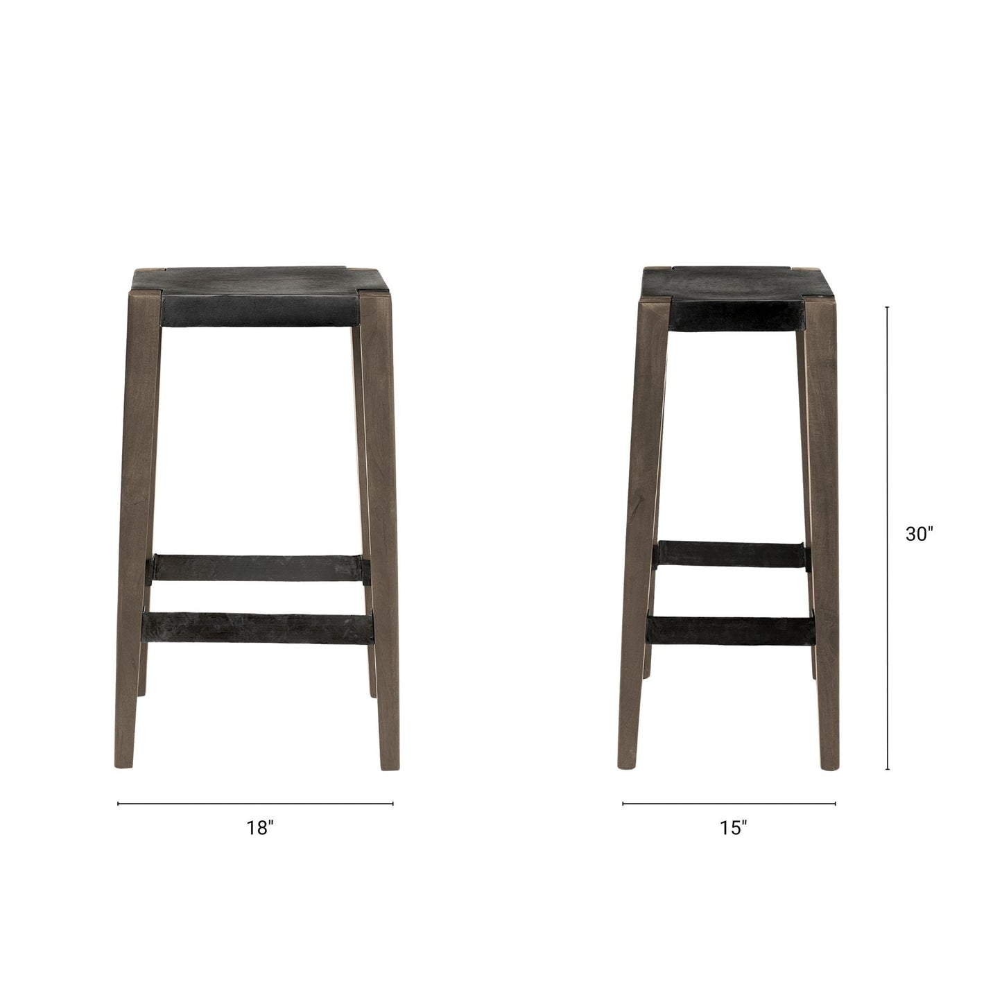 Nell Wooden Brown Leg Bar Stool