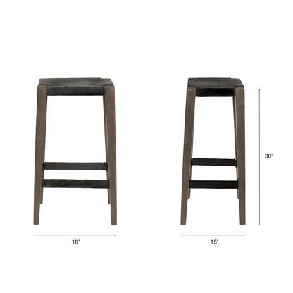 Nell Wooden Brown Leg Bar Stool