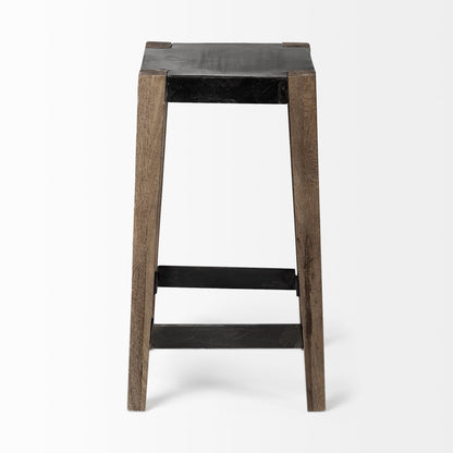 Nell Wooden Brown Leg Bar Stool