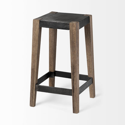 Nell Wooden Brown Leg Bar Stool