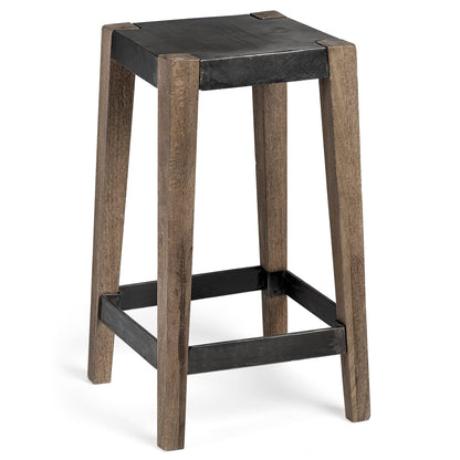 Nell Wooden Brown Leg Bar Stool