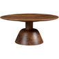 Nels Acacia Wood Brown Round Coffee Table - LOOMLAN - Moe's Home - Coffee Tables