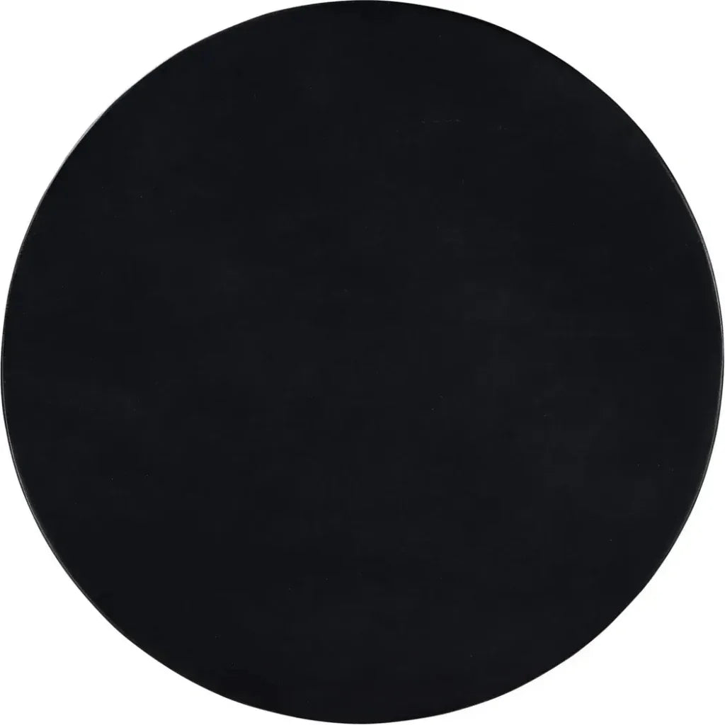 Nels Solid Wood Black Round Coffee Table - LOOMLAN - Moe's Home - Coffee Tables