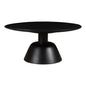 Nels Solid Wood Black Round Coffee Table - LOOMLAN - Moe's Home - Coffee Tables