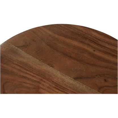 Nels Wood Reddish Brown Round End Table - LOOMLAN - Moe's Home - Side Tables