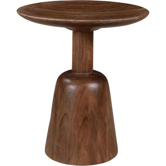 Nels Wood Reddish Brown Round End Table - LOOMLAN - Moe's Home - Side Tables
