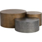 Neo Coffee Tables Set Of 3 Antique Brass - LOOMLAN - SUNPAN - Coffee Tables