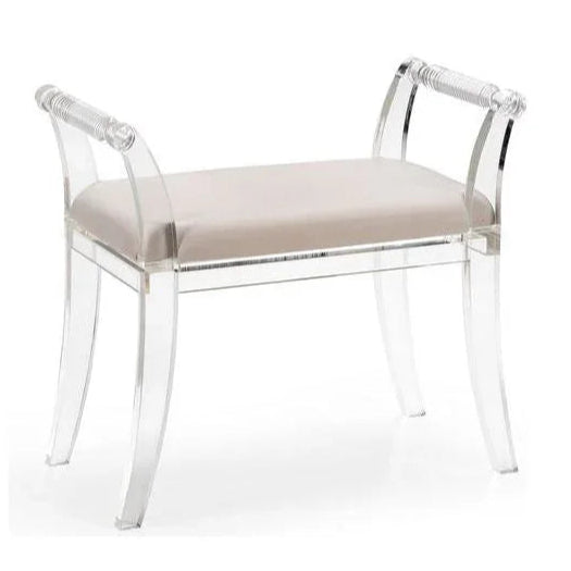 Neoclassic Acrylic Frame Bedroom Bench - LOOMLAN - Chelsea House - Bedroom Benches