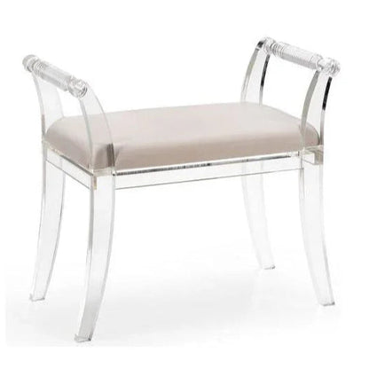Neoclassic Acrylic Frame Bedroom Bench - LOOMLAN - Chelsea House - Bedroom Benches
