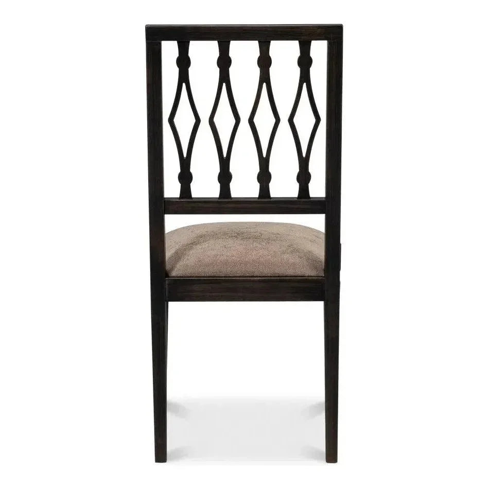 Diamond Dining Chairs Set of 2 Nero Mushroom - LOOMLAN - Sarreid - Dining Chairs