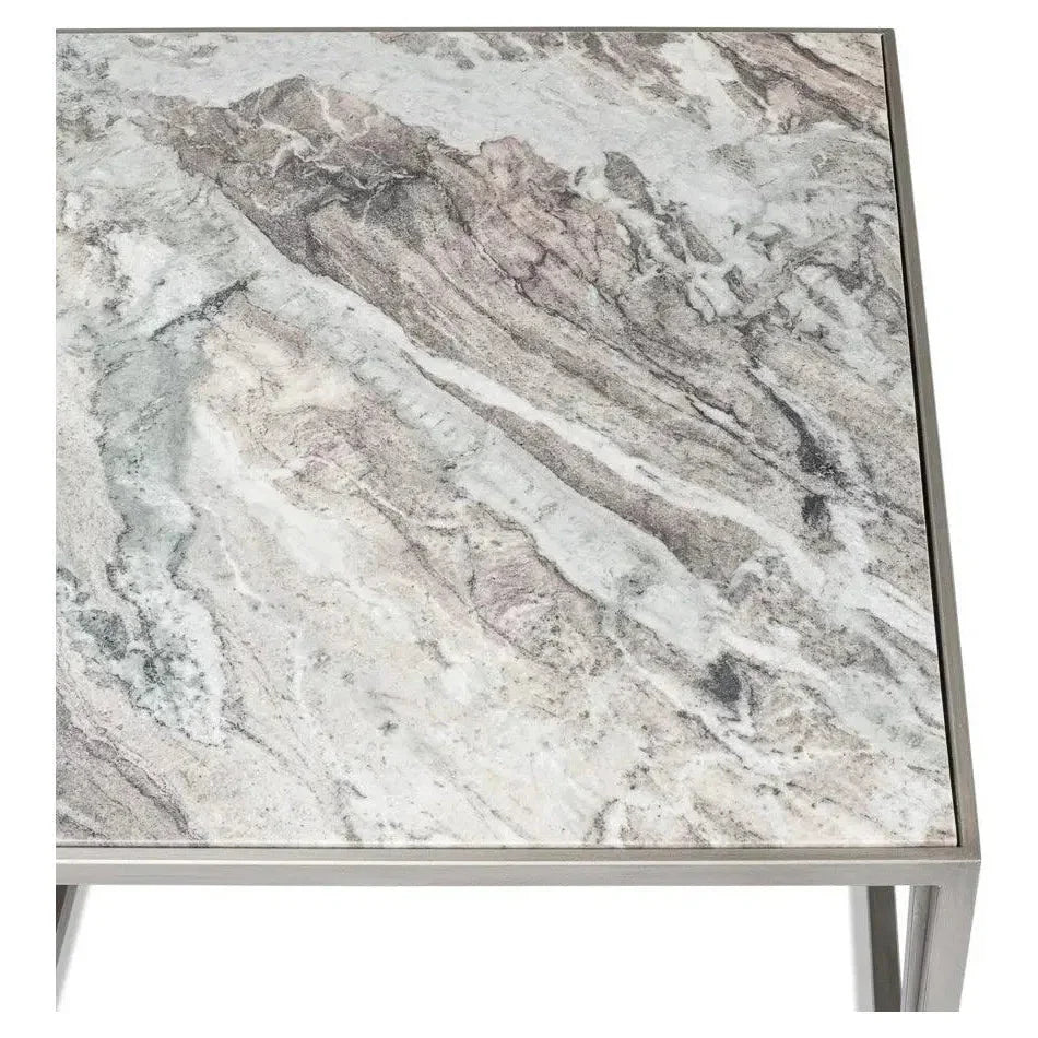 Set Of 3 Nesting Low Tables Marble Tops - LOOMLAN - Sarreid - Side Tables