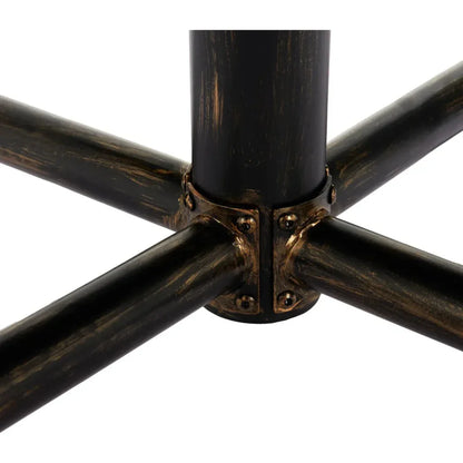 Neum Steel & Wood Black Square Bistro Table-Dining Tables-Zuo Modern-LOOMLAN