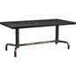 Neum Wood & Steel Black Rectangular Dining Table-Dining Tables-Zuo Modern-LOOMLAN