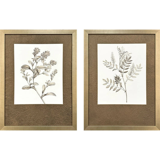 Neutral Botanical Wood Framed Wall Art 2PC
