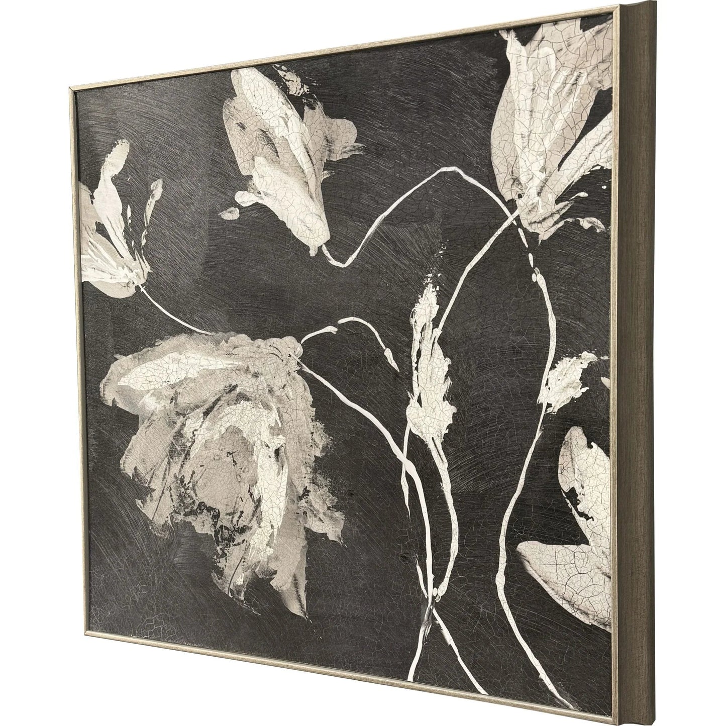 Neutral Flora Black Framed Wall Art