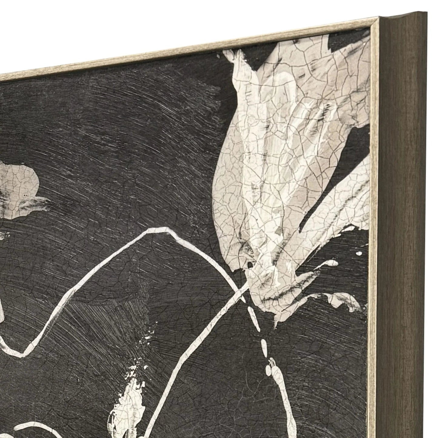 Neutral Flora Black Framed Wall Art