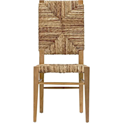 Neva Teak Wood Brown Armless Chair - LOOMLAN - Noir - Accent Chairs