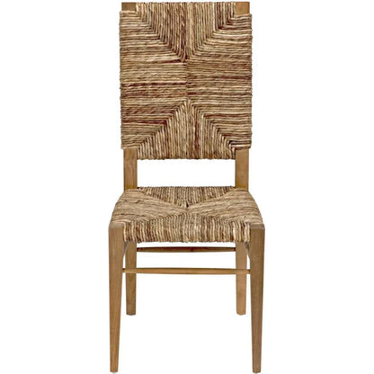 Neva Teak Wood Brown Armless Chair - LOOMLAN - Noir - Accent Chairs