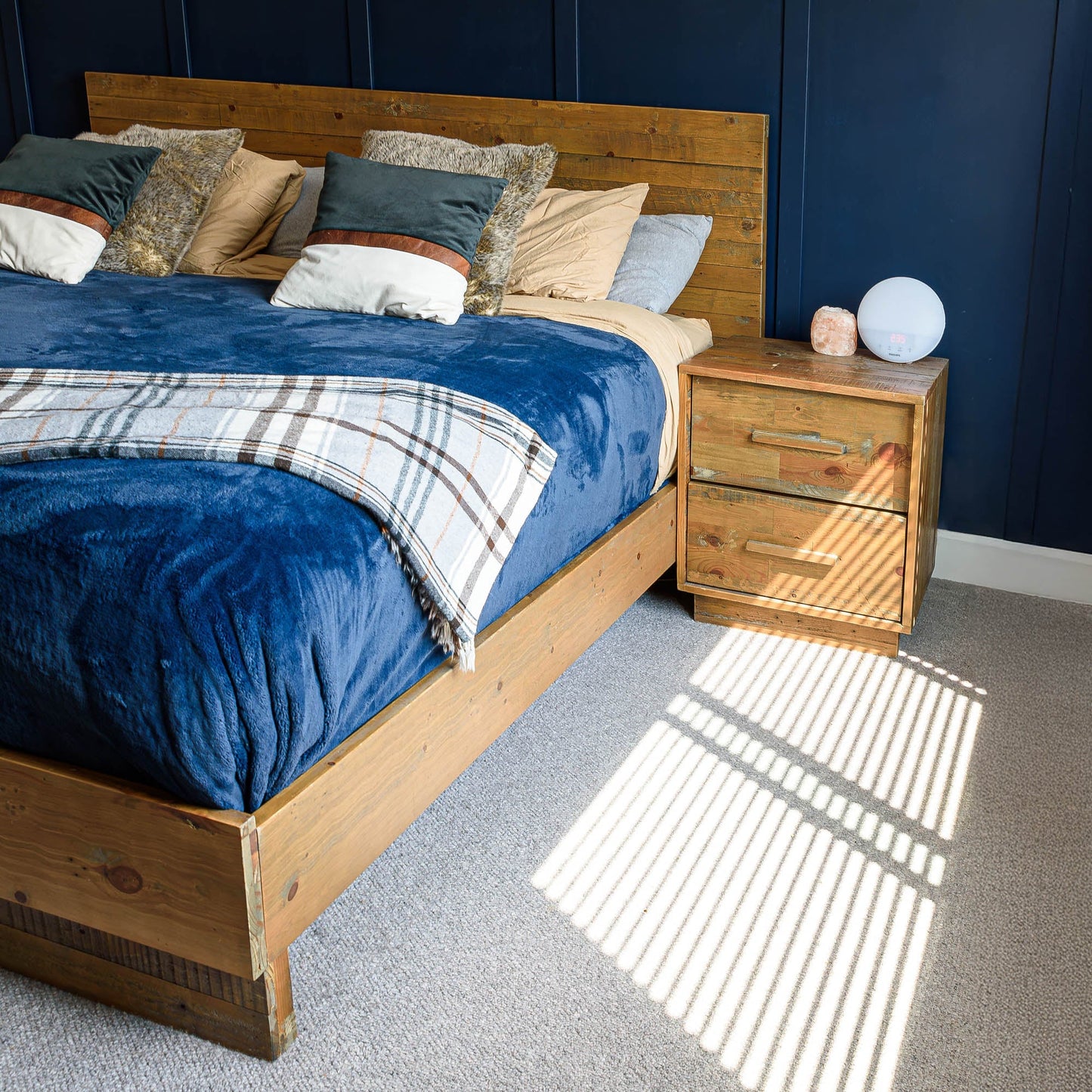 Nevada Wooden Brown Modern Bed