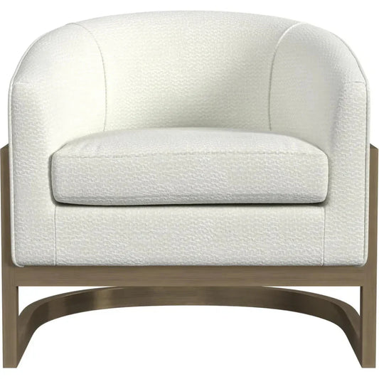 Neve Metal Gold Armless Accent Chair - LOOMLAN - Bassett Mirror - Club Chairs