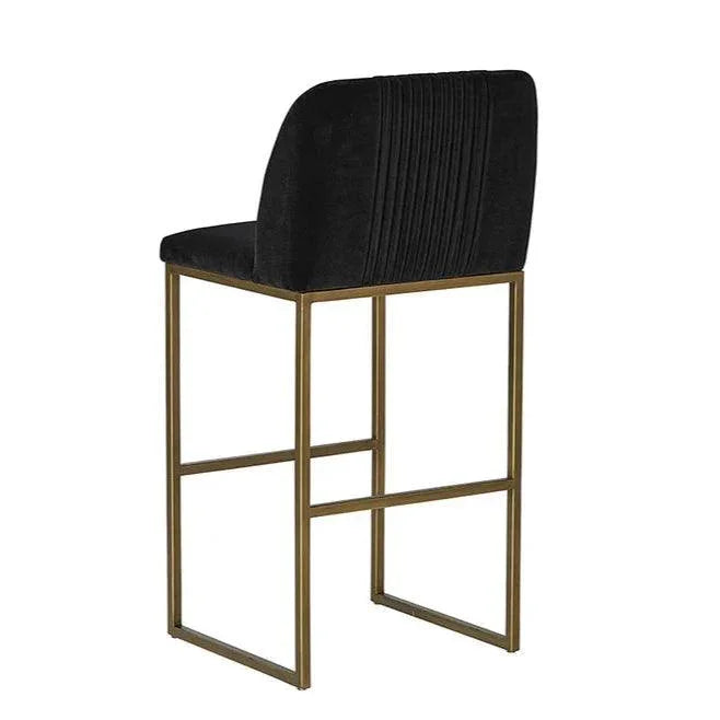 Nevin Velvet Barstool - LOOMLAN - SUNPAN - Bar Stools