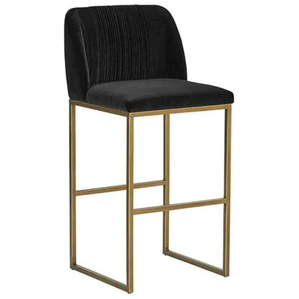 Nevin Velvet Barstool - LOOMLAN - SUNPAN - Bar Stools