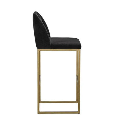 Nevin Velvet Barstool - LOOMLAN - SUNPAN - Bar Stools