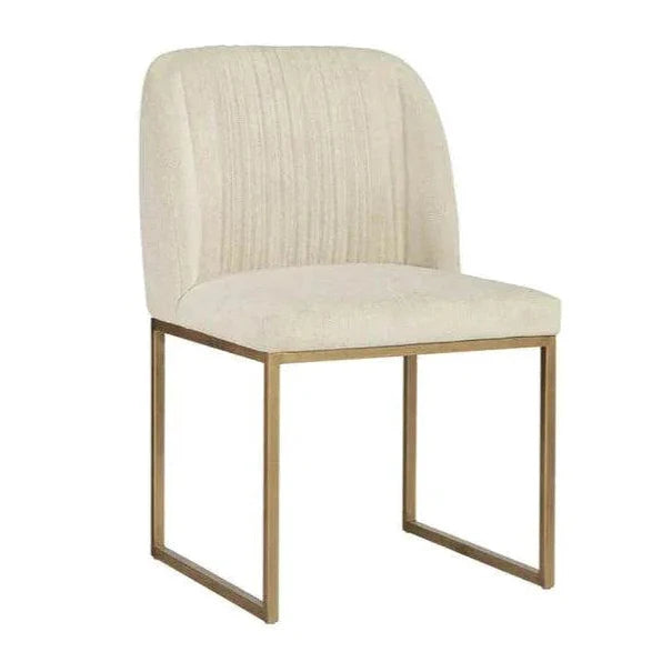 Nevin Fabric Armless Dining Chair 2PC - LOOMLAN - SUNPAN - Dining Chairs