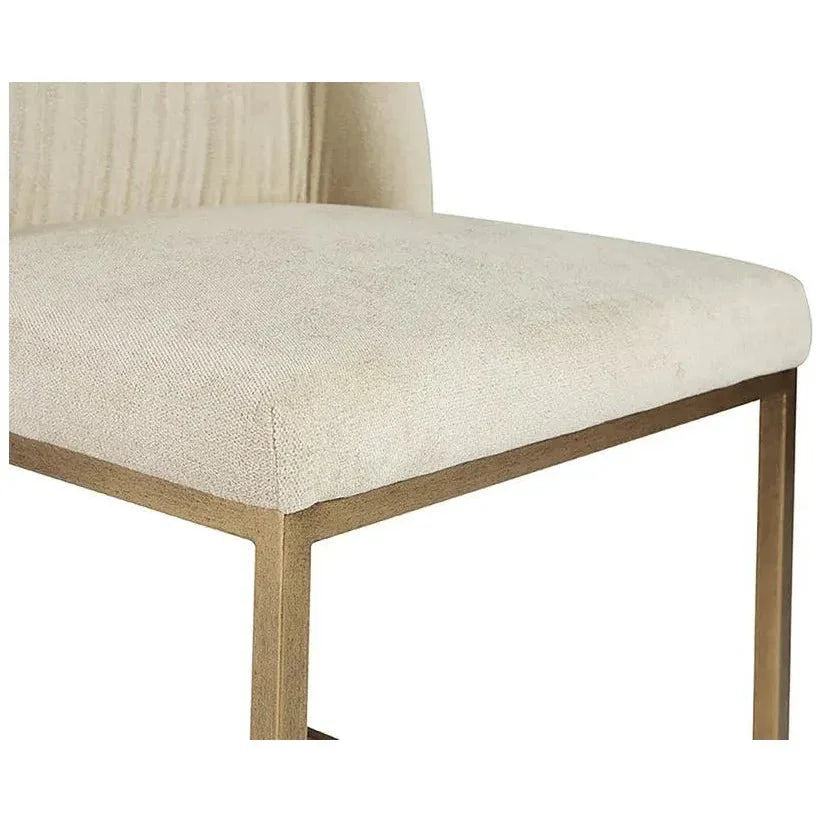 Nevin Fabric Armless Dining Chair 2PC - LOOMLAN - SUNPAN - Dining Chairs