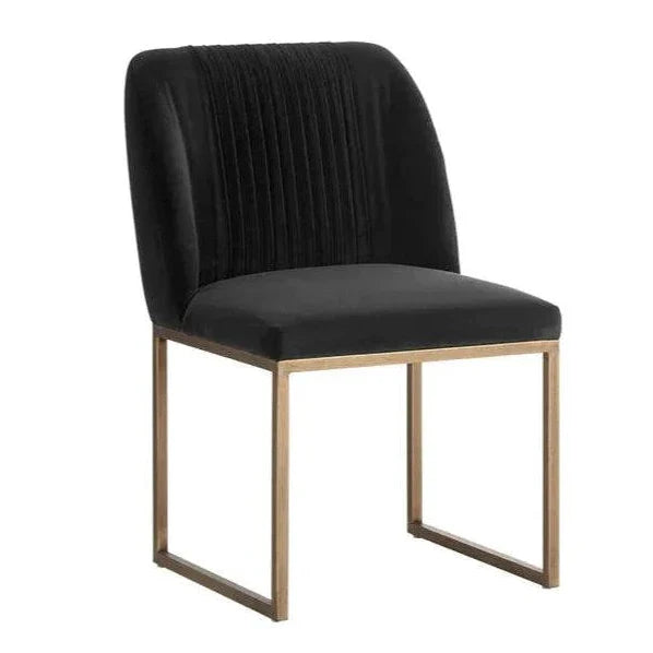 Nevin Fabric Armless Dining Chair 2PC - LOOMLAN - SUNPAN - Dining Chairs