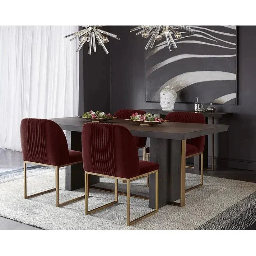 Nevin Fabric Armless Dining Chair 2PC - LOOMLAN - SUNPAN - Dining Chairs