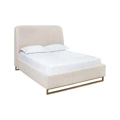 Nevin Velvet Modern Platform Bed - LOOMLAN - SUNPAN - Beds