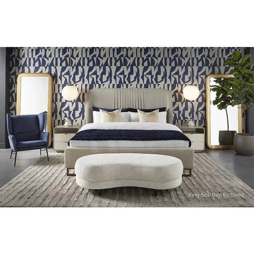 Nevin Velvet Modern Platform Bed - LOOMLAN - SUNPAN - Beds