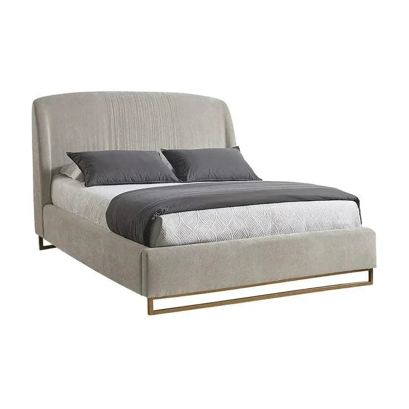 Nevin Velvet Modern Platform Bed - LOOMLAN - SUNPAN - Beds