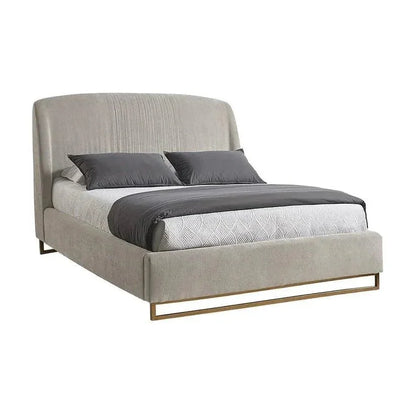 Nevin Velvet Modern Platform Bed - LOOMLAN - SUNPAN - Beds