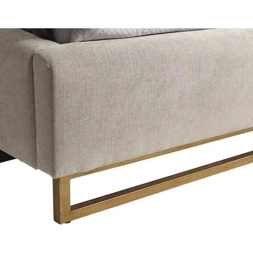 Nevin Velvet Modern Platform Bed - LOOMLAN - SUNPAN - Beds