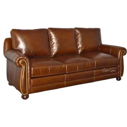 New Comfort American Made Leather Sofa - LOOMLAN - Uptown Sebastian - Sofas & Loveseats