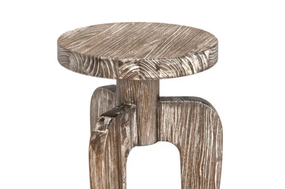 New Shizue Wooden Round Side Table - LOOMLAN - Noir - Side Tables