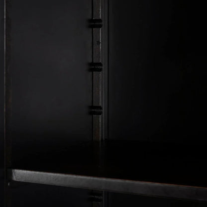 New Tyrol Matte Black Finished Steel Hutch - LOOMLAN - Noir - Etageres