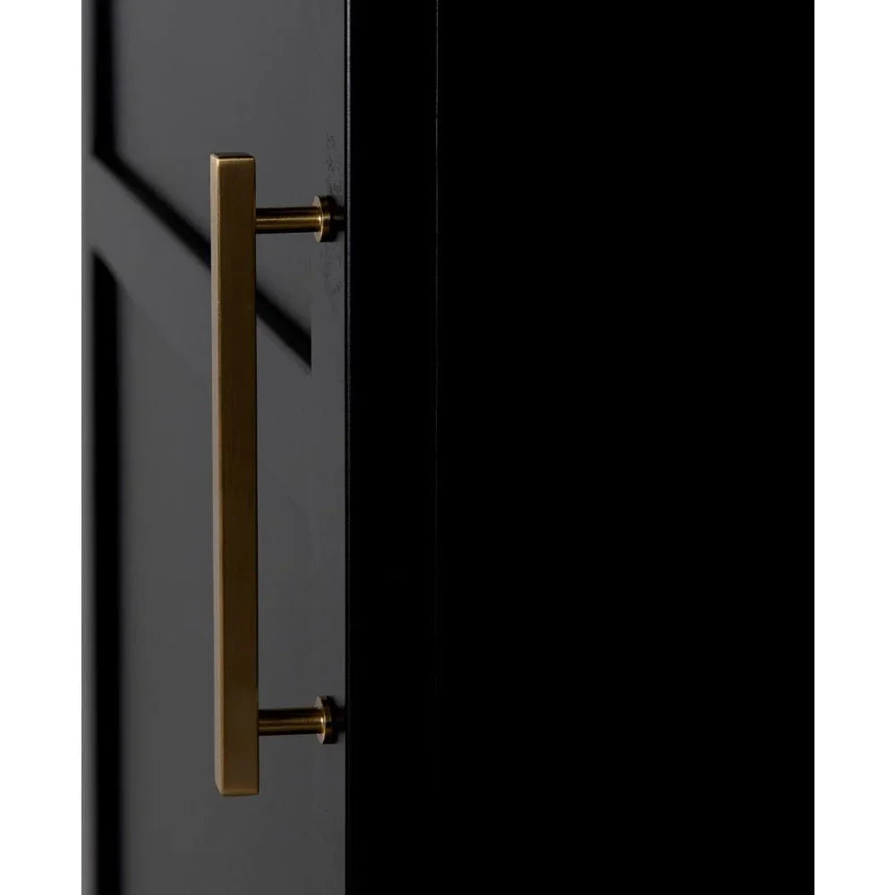New Tyrol Matte Black Finished Steel Hutch - LOOMLAN - Noir - Etageres