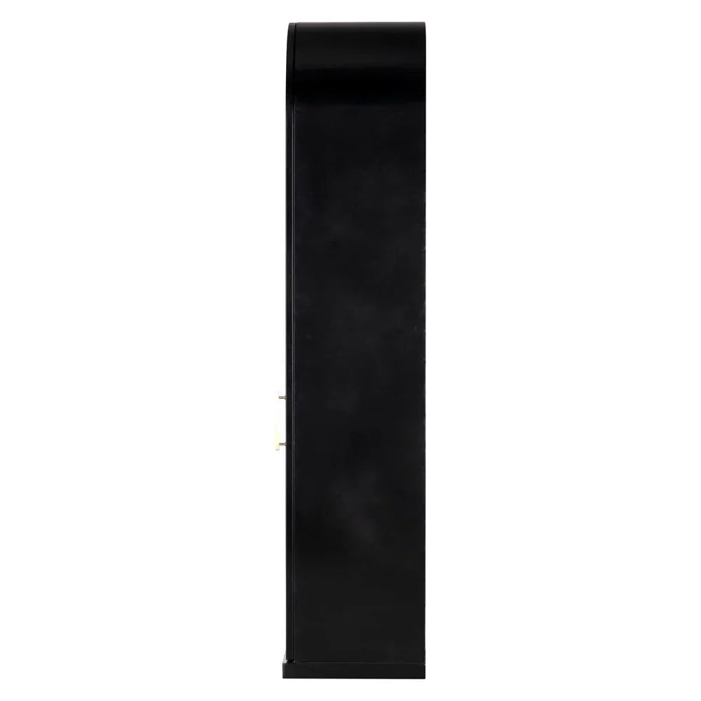 New Tyrol Matte Black Finished Steel Hutch - LOOMLAN - Noir - Etageres