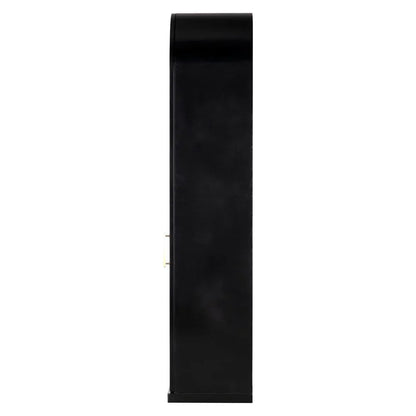New Tyrol Matte Black Finished Steel Hutch - LOOMLAN - Noir - Etageres
