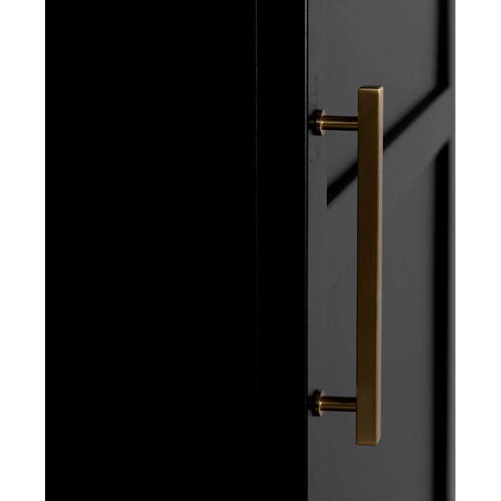 New Tyrol Matte Black Finished Steel Hutch - LOOMLAN - Noir - Etageres
