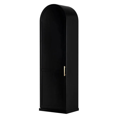 New Tyrol Matte Black Finished Steel Hutch - LOOMLAN - Noir - Etageres