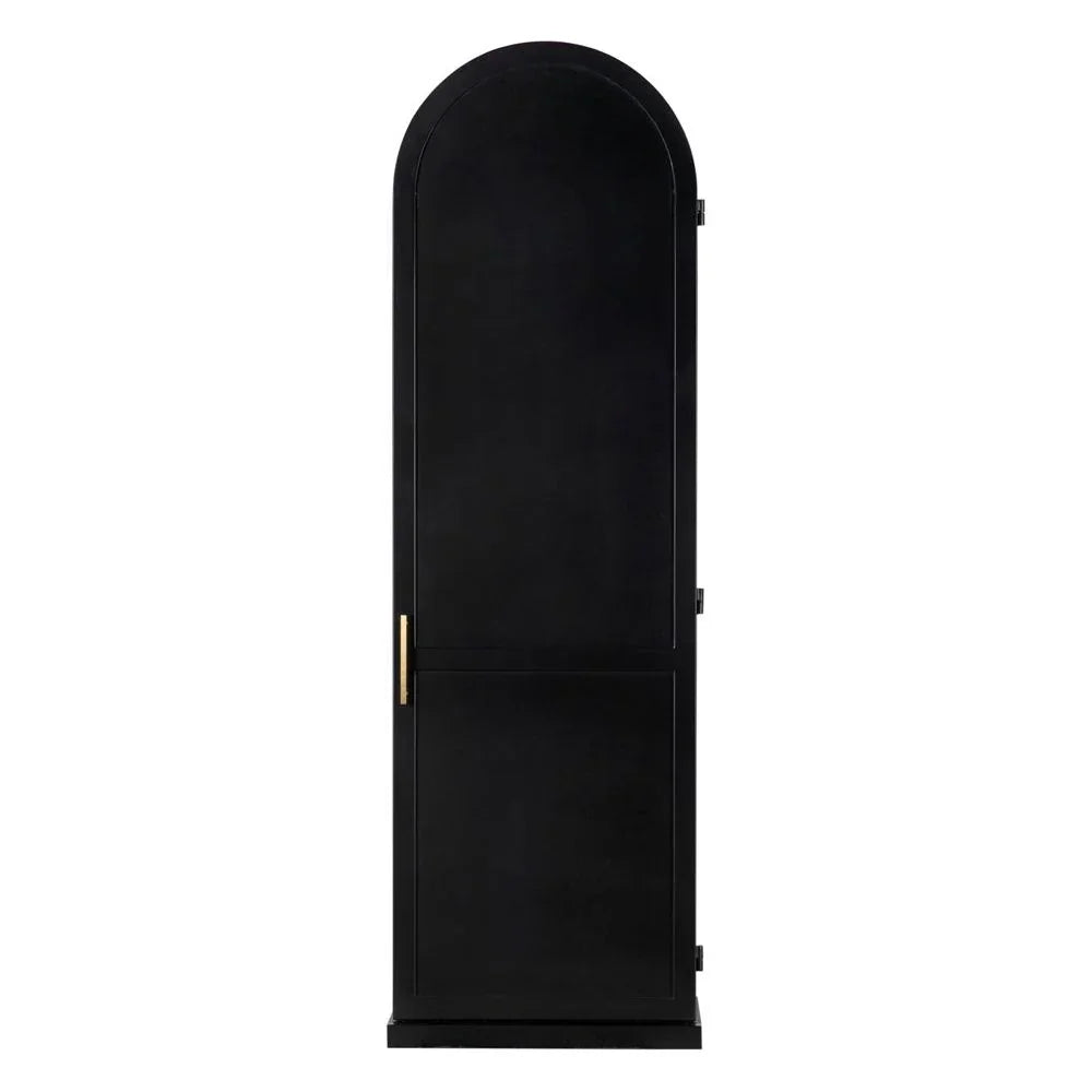 New Tyrol Matte Black Finished Steel Hutch - LOOMLAN - Noir - Etageres