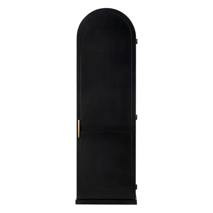 New Tyrol Matte Black Finished Steel Hutch - LOOMLAN - Noir - Etageres