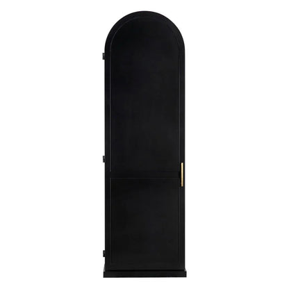 New Tyrol Matte Black Finished Steel Hutch - LOOMLAN - Noir - Etageres