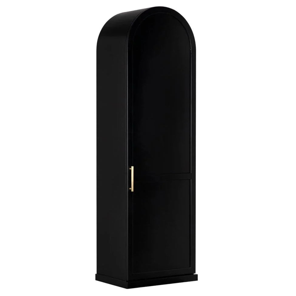 New Tyrol Matte Black Finished Steel Hutch - LOOMLAN - Noir - Etageres