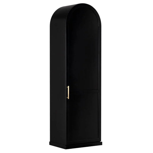 New Tyrol Matte Black Finished Steel Hutch - LOOMLAN - Noir - Etageres